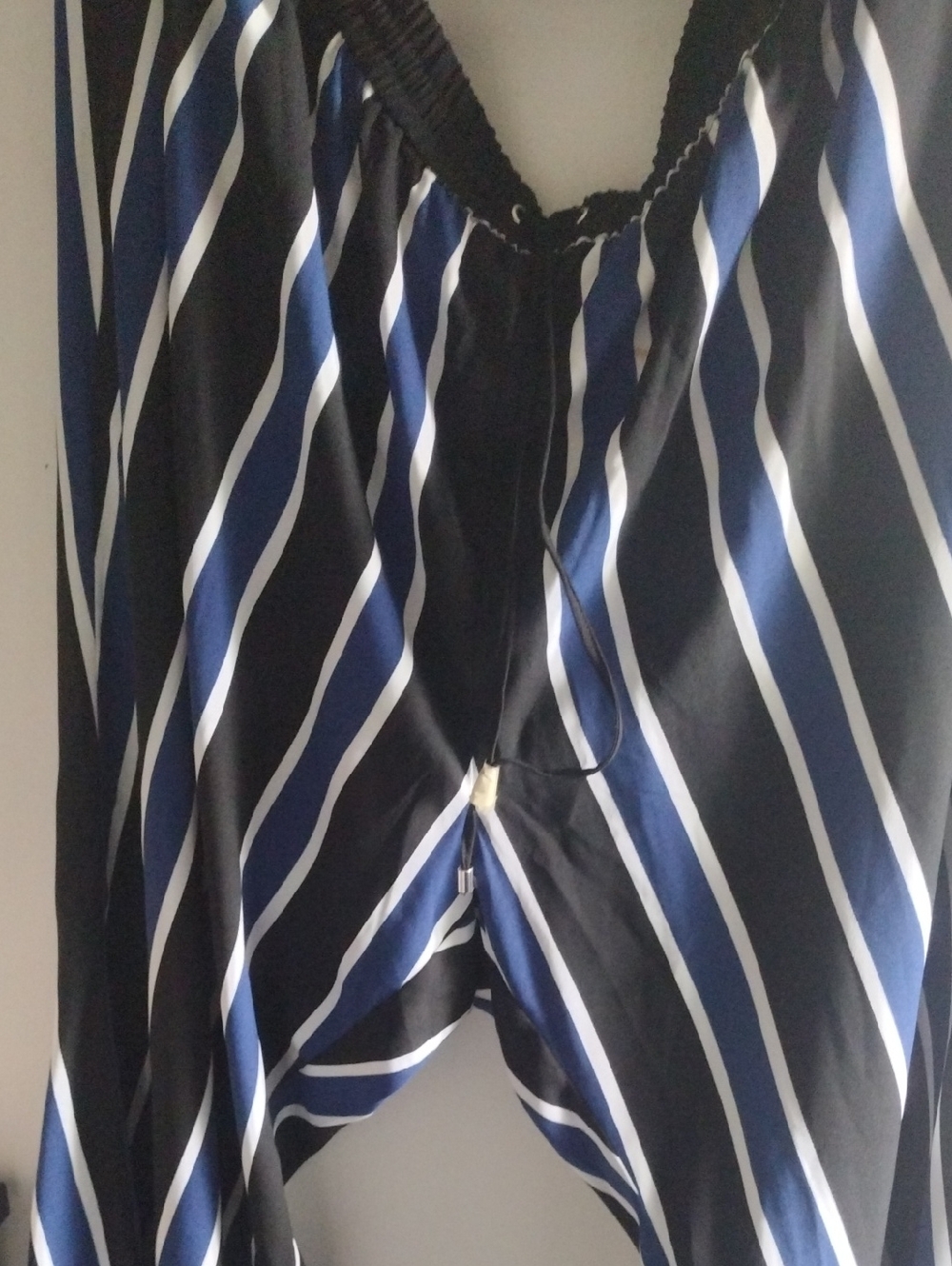 ellos Navy and Black Wide-Leg Pull-On Pants